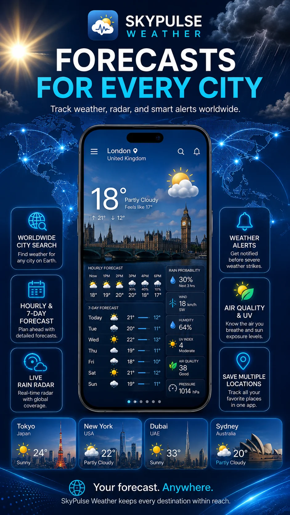 SkyPulse: Forecasts for every city